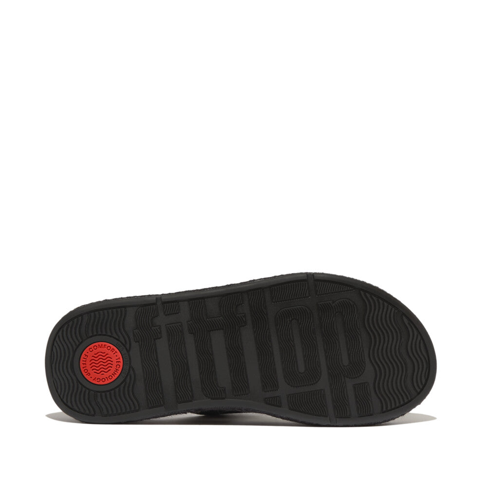 FitFlop F-Mode Espadrille Flatform Black Zehensteg
