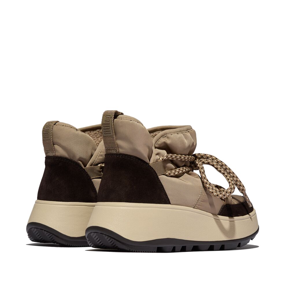 FitFlop F-MODE Taupe Schnürstiefel
