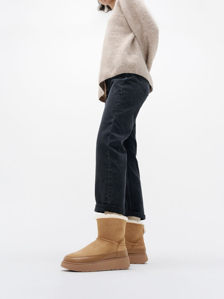 FitFlop GEN-FF Desert Tan Shearling-Boots Double