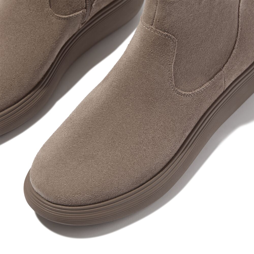 FitFlop IQ-COMFF Taupe Wildleder Knöchelstiefel