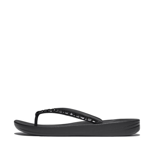 FitFlop iQushion Ergonomic Black Ziersteine Zehensteg