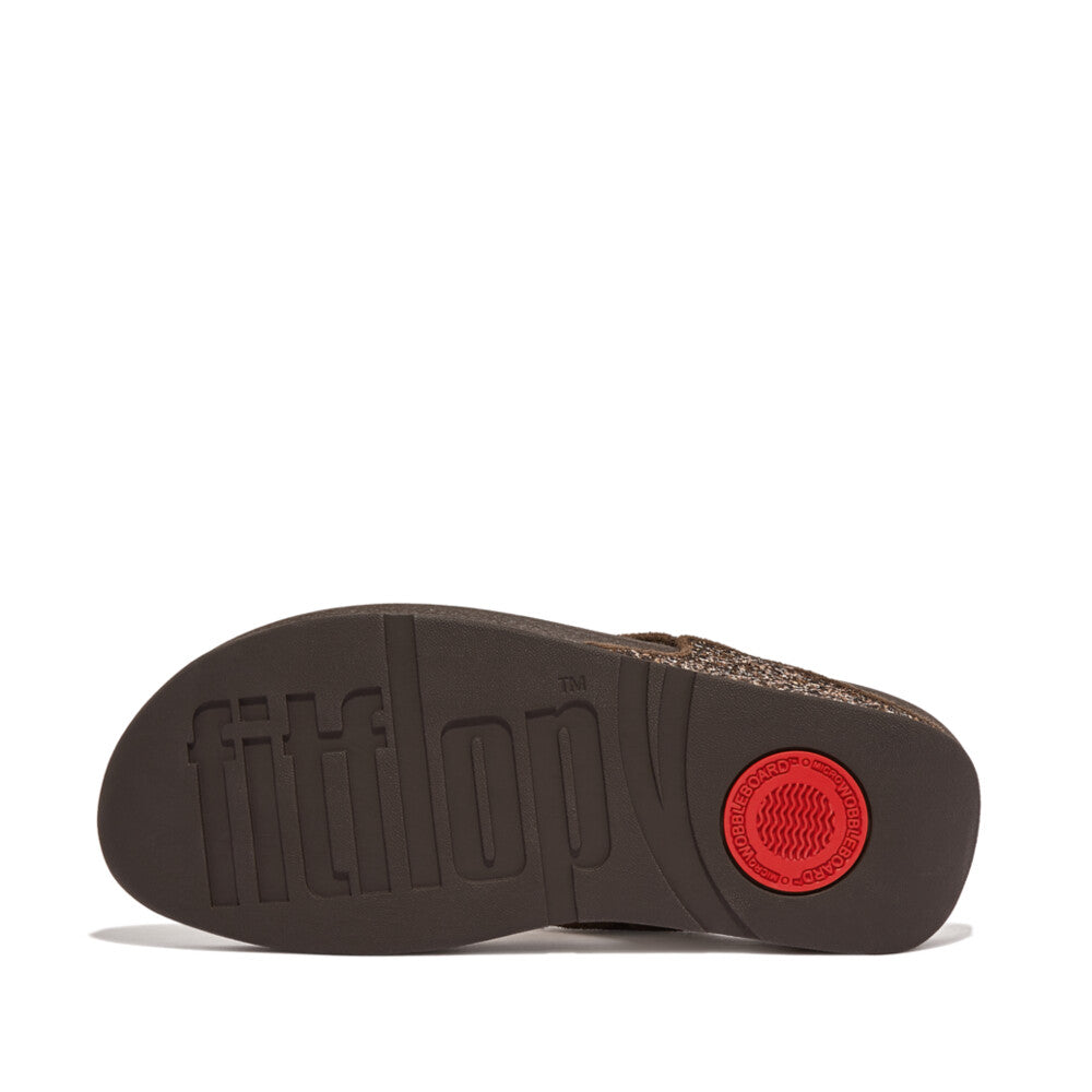 FitFlop Lulu Glitzer Chocolate Metallic Zehensteg