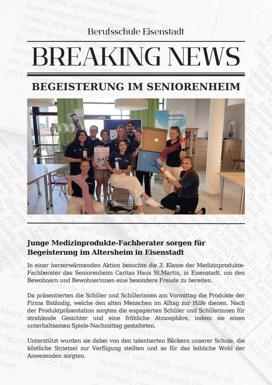 Berufsschule Eisenstadt /  BREAKING NEWS / Begeisterung im Seniorenheim
