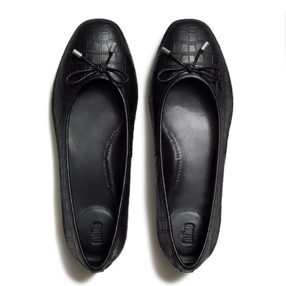 FitFlop Delicato Crocodile All Black