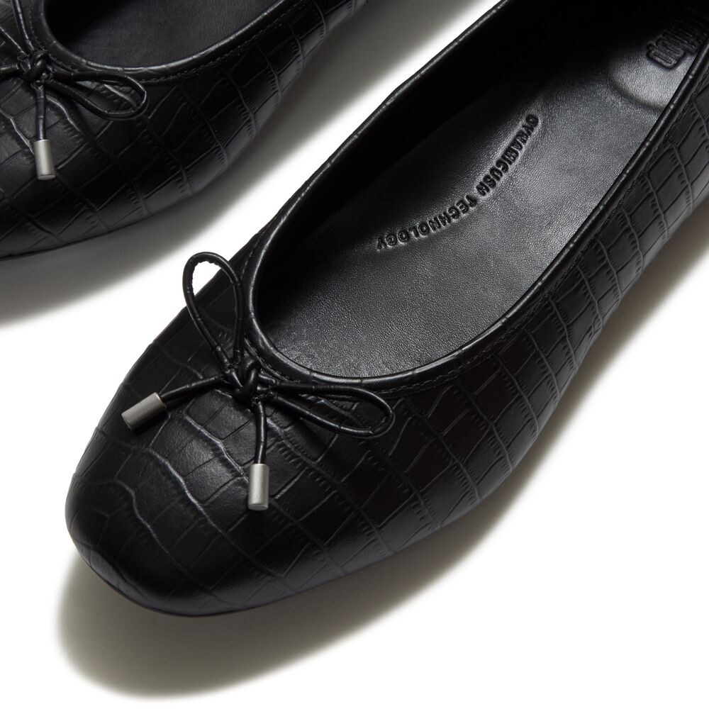 FitFlop Delicato Crocodile All Black