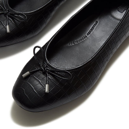 FitFlop Delicato Crocodile All Black