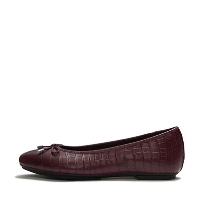 FitFlop Delicato Crocodile Dark Merlot