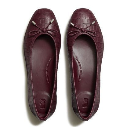 FitFlop Delicato Crocodile Dark Merlot