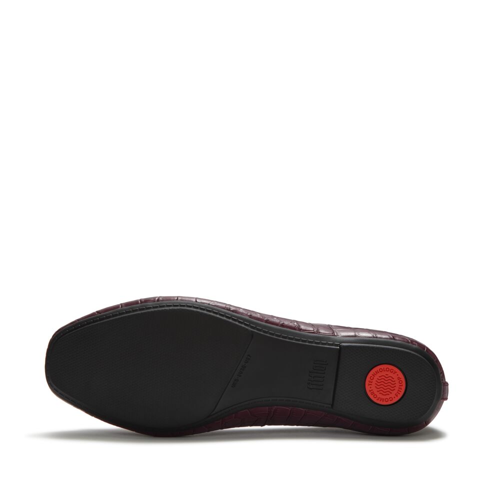 FitFlop Delicato Crocodile Dark Merlot