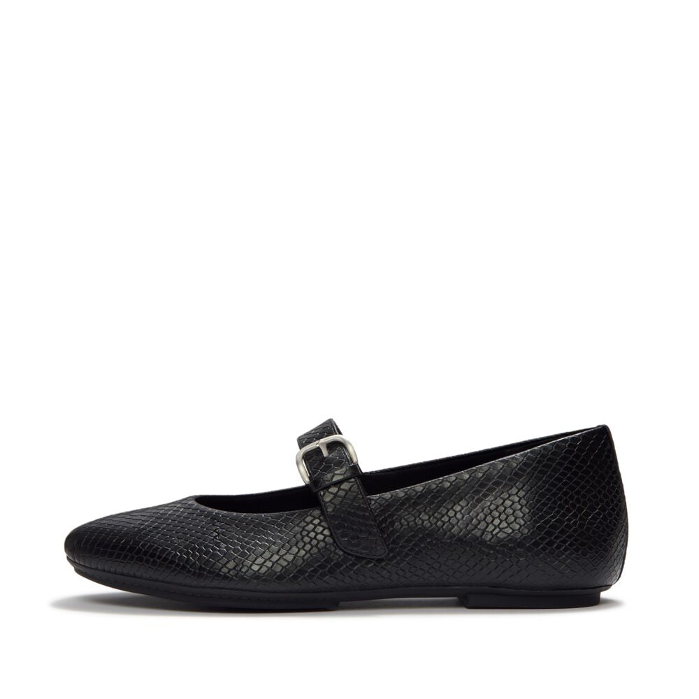 FitFlop Delicato Snake Mary All Black