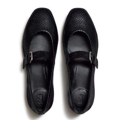 FitFlop Delicato Snake Mary All Black