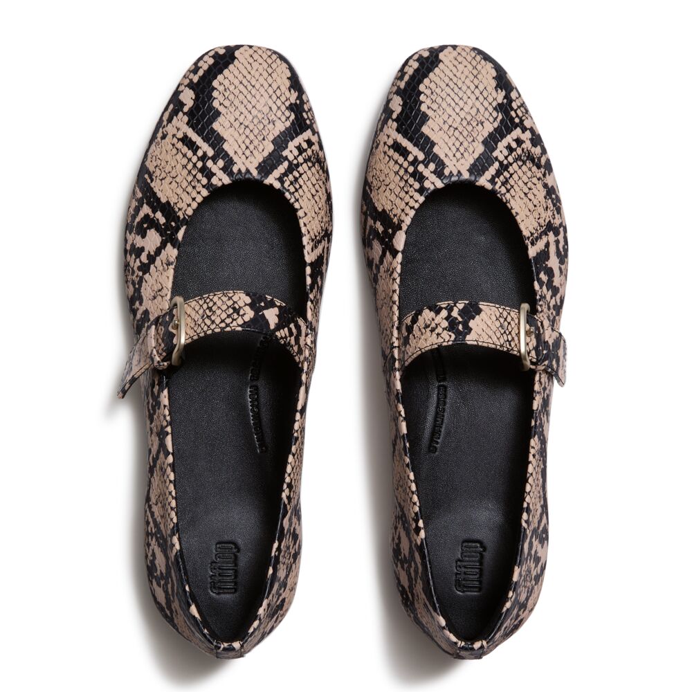 FitFlop Delicato Snake Mary Hazy Taupe