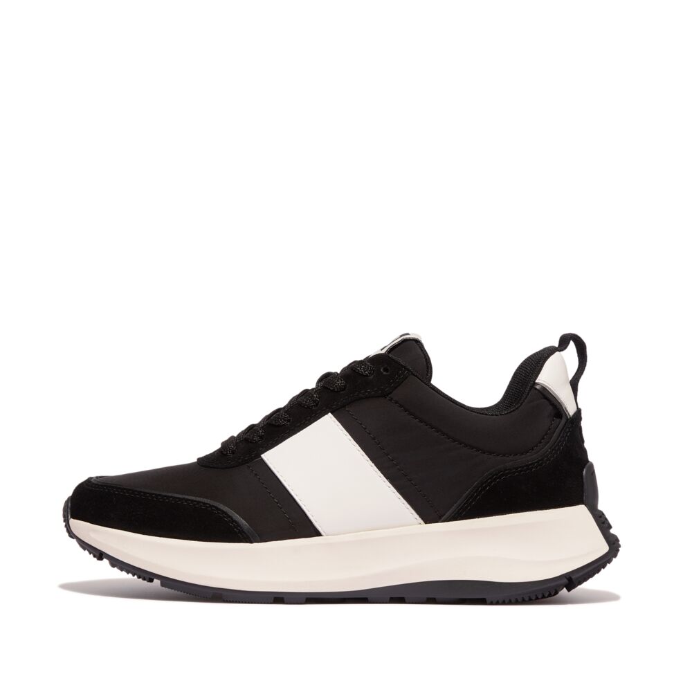 FitFlop F-MODE Flow Leder/Stoff-Sneaker