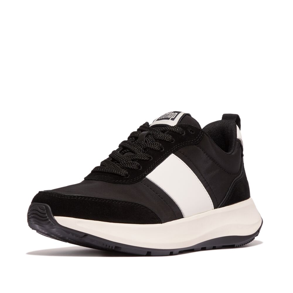 FitFlop F-MODE Flow Leder/Stoff-Sneaker