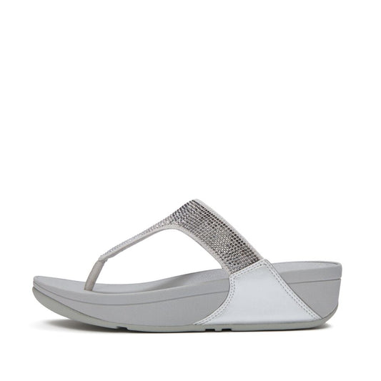 FitFlop Lulu Ombre-Glitzer Silver Zehensteg