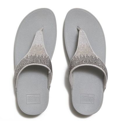 FitFlop Lulu Ombre-Glitzer Silver Zehensteg
