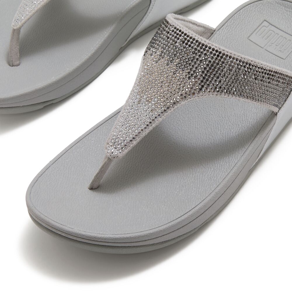 FitFlop Lulu Ombre-Glitzer Silver Zehensteg
