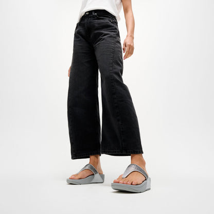 FitFlop Lulu Ombre-Glitzer Silver Zehensteg