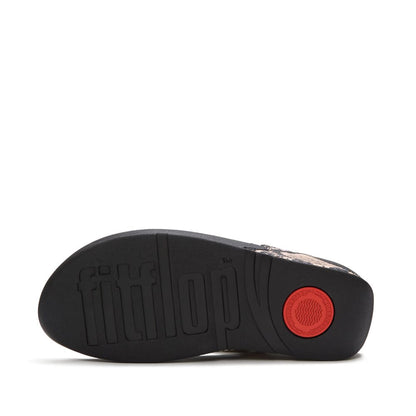 FitFlop Lulu Schlangen-Muster Leder Zehentrenner