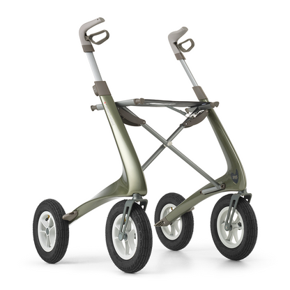 byACRE Carbon Overland Gelände-Rollator in Defender Grün mit großen Luftreifen