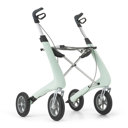 byACRE Nordic Pioneer Rollator in Gletschergrün mit Sitz und großen Rädern