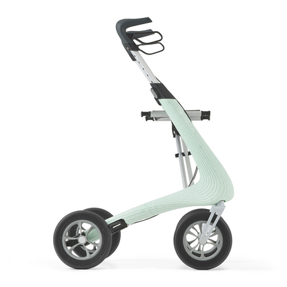 byACRE Nordic Pioneer Rollator in Gletschergrün mit großen pannensicheren Rädern
