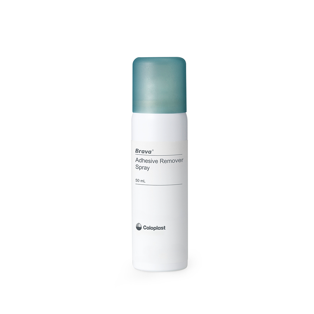 Brava® Adhesive Remover Spray 50 ml von Coloplast zur schonenden Entfernung von Hautklebstoffen und Haftmaterialien