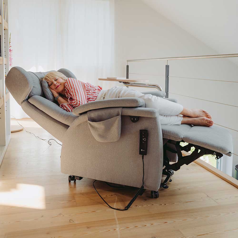 Ruhe- und Aufstehsessel Relax Platin Grau