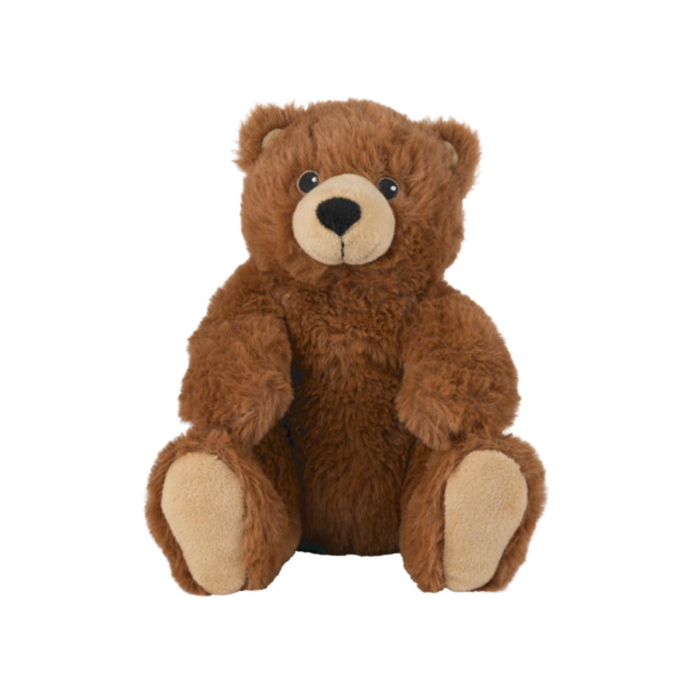 Wärmekuscheltier Mini Braunbär mit flauschigem mittelbraunem Fell, Frontansicht