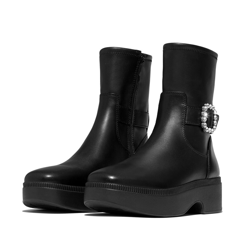 FitFlop F-LUMA Stiefel mit Kristallschnalle