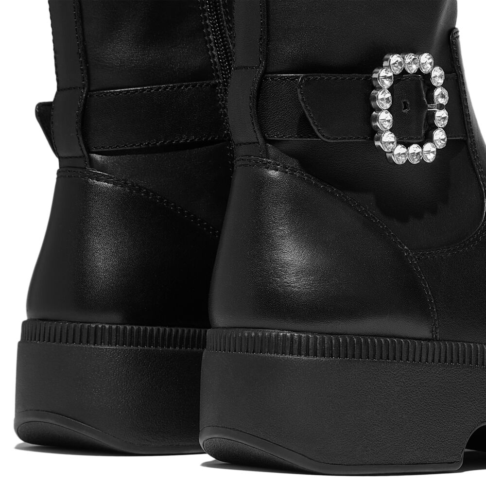 FitFlop F-LUMA Stiefel mit Kristallschnalle