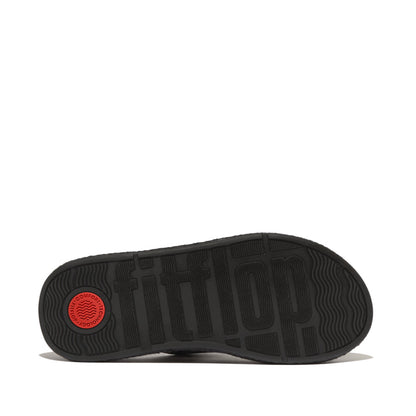 FitFlop F-Mode Espadrille Flatform Black Zehensteg