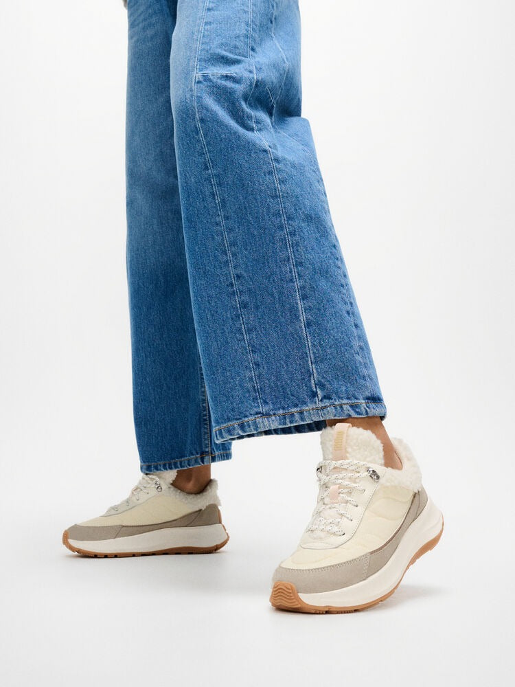 FitFlop F-MODE Shearling-Mix Sneaker