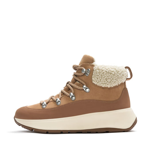 FitFlop F-MODE Desert-Tan Wildleder-Schnürstiefel