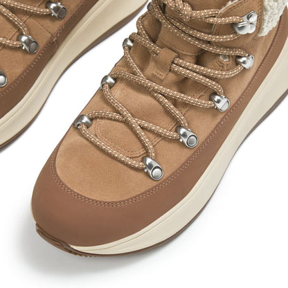 FitFlop F-MODE Desert-Tan Wildleder-Schnürstiefel