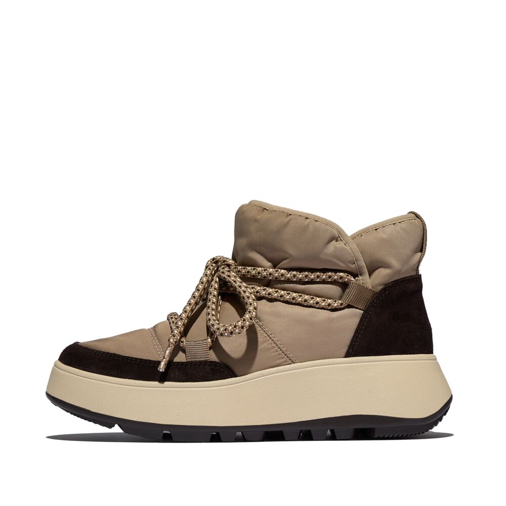 FitFlop F-MODE Taupe Schnürstiefel