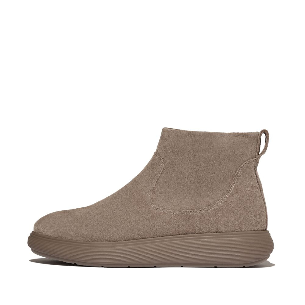 FitFlop IQ-COMFF Taupe Wildleder Knöchelstiefel
