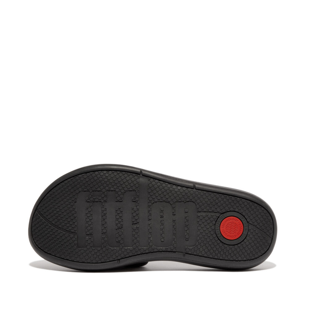 FitFlop iQushion D-LUXE gepolsterte Lederpantoletten Black