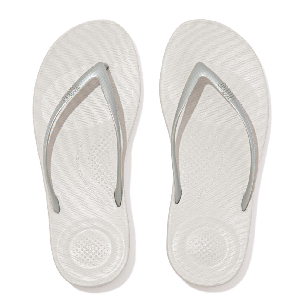 FitFlop iQushion Ergonomic Damen Silver Zehensteg