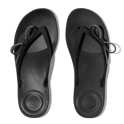 FitFlop iQushion Glitzer-Schleife Black Zehensteg