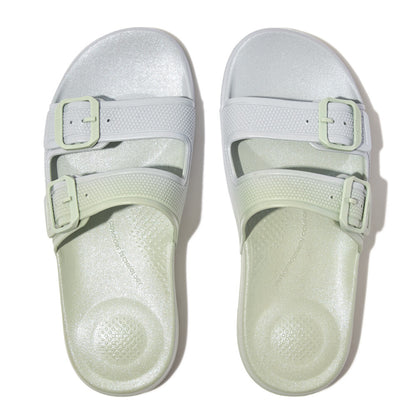 FitFlop iQushion Iridescent Riemensandalen Sagebrush/Skywash Blue