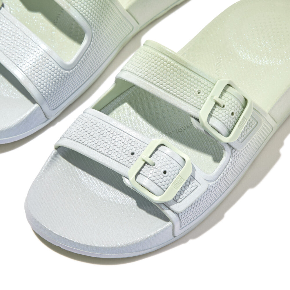 FitFlop iQushion Iridescent Riemensandalen Sagebrush/Skywash Blue