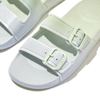 FitFlop iQushion Iridescent Riemensandalen Sagebrush/Skywash Blue