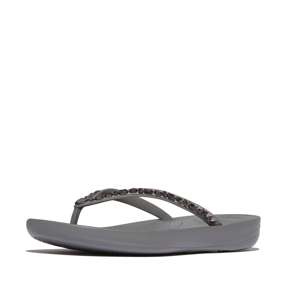 FitFlop iQushion Ergonomic Grey Ziersteine Zehensteg