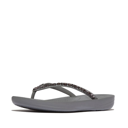 FitFlop iQushion Ergonomic Grey Ziersteine Zehensteg