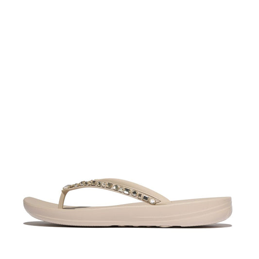 FitFlop iQushion Ergonomic Stone Beige Ziersteine Zehensteg