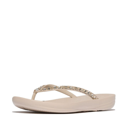 FitFlop iQushion Ergonomic Stone Beige Ziersteine Zehensteg