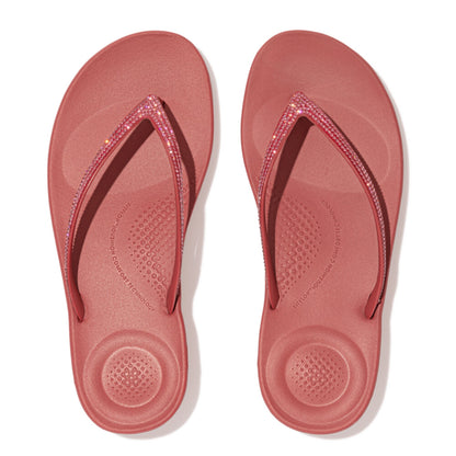 FitFlop iQushion Sparkle Dusty Red Zehensteg