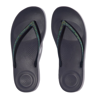 FitFlop iQushion Sparkle Midnight Navy Zehensteg