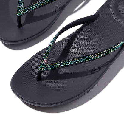 FitFlop iQushion Sparkle Midnight Navy Zehensteg